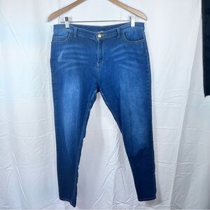 Juicy Couture Deep Blue Skinny Jeans Size 10 Mid Rise Cotton Spandex Y2K Comfort